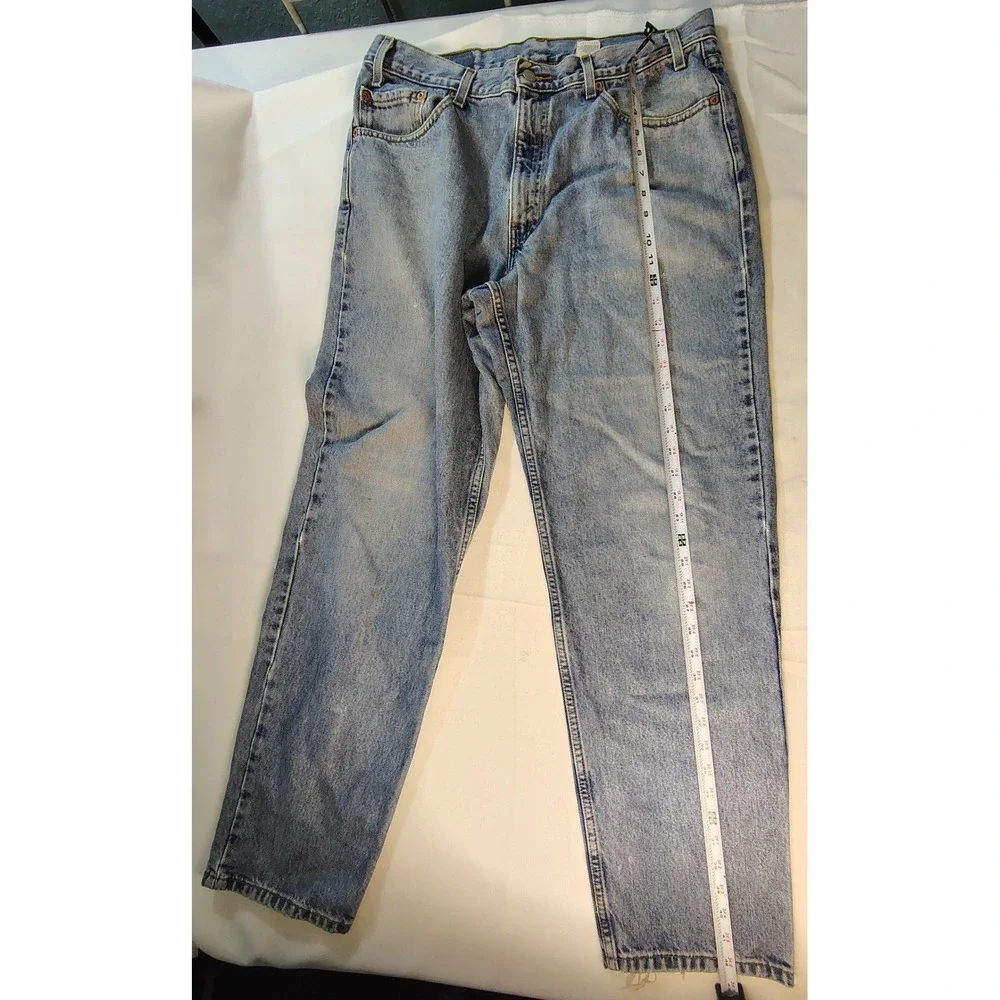 Levis 550 Relaxed Fit Jeans Mens 36x32 Light Wash Blue Vintage 90s Denim Tapered